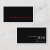 Carte De Visite Artiste de maquillage tendance Noir Blanc Rouge Ca (Devant / Derrière)