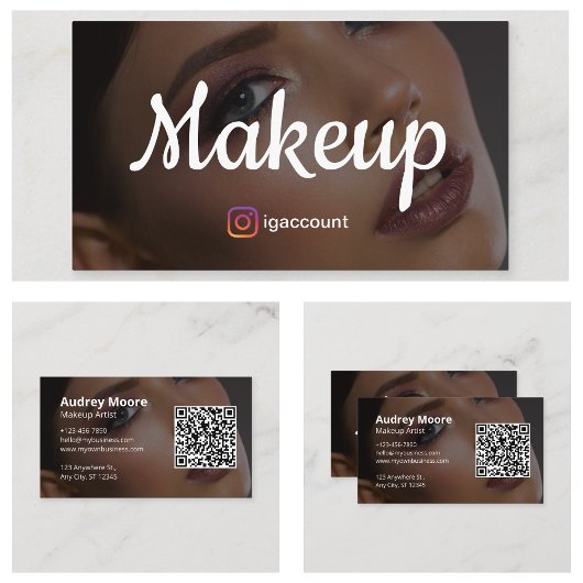 Carte De Visite Artiste de maquillage tendance unique