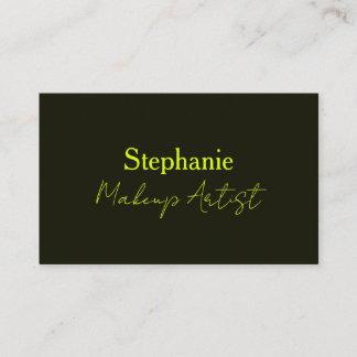 Carte De Visite Artiste de Maquillage Texte de Script Personnalisé