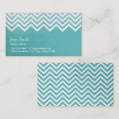 Carte De Visite Artiste de maquillage Turquoise et élégant (Devant / Derrière)