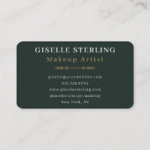 Carte De Visite Artiste de Maquillage Vert (Dos)