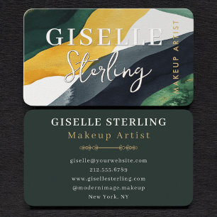 Carte De Visite Artiste de Maquillage Vert