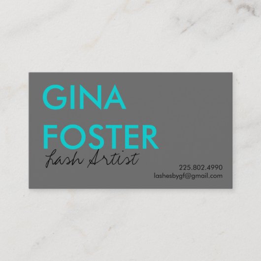 Carte De Visite Artiste de mèche d'extension de cil (Devant)