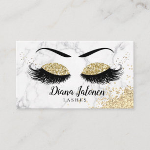 Carte De Visite Artiste de microblading PMU Argent Doré Étincelant