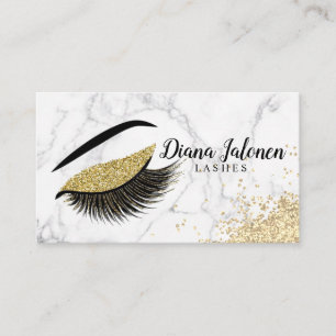 Carte De Visite Artiste de microblading PMU Argent Doré Étincelant