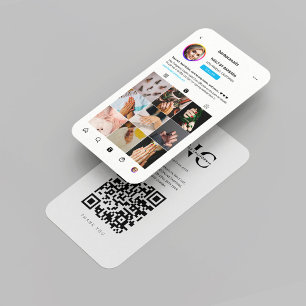 Carte De Visite Artiste de ongle moderne Monogram Nails Salon Inst