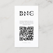 Carte De Visite Artiste de ongle moderne Monogram Nails Salon Inst (Dos)