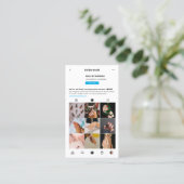 Carte De Visite Artiste de ongle moderne Monogram Nails Salon Inst (Debout devant)