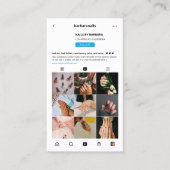 Carte De Visite Artiste de ongle moderne Monogram Nails Salon Inst (Devant)