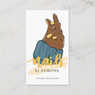 Carte De Visite Artiste de ongles ou Styliste Salon de ongles tend