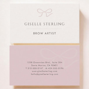 Carte De Visite Artiste de sourcils Arc-en-ciel rose