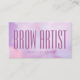 Carte De Visite Artiste de Sourcils Esthétique Pastel Violet