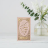 Carte De Visite Artiste de Sourcils Marque de Beauté Céleste (Debout devant)