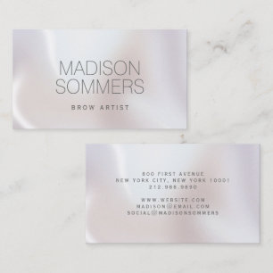 Carte De Visite Artiste de Sourcils Perle Iridescent Holographique