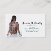 Carte De Visite Artiste de tatouage (Dos)