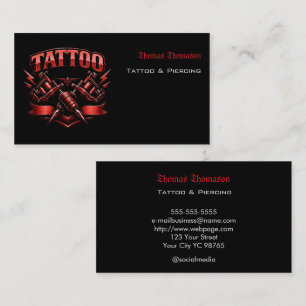 Carte De Visite Artiste de tatouage 