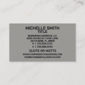 Carte de visite Artiste de tatouage au henné (Dos)