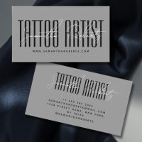 Artiste de tatouage écriture typographique moderne