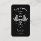 Carte De Visite Artiste de tatouage Elégante machine de tatouage e (Devant)