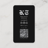 Carte De Visite Artiste de tatouage Elégante machine de tatouage e (Dos)