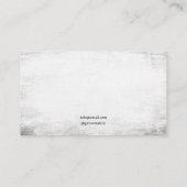 Carte De Visite Artiste de tatouage en silhouette noir et blanc (Dos)