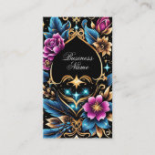Carte De Visite Artiste de tatouage floral (Devant)