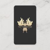 Carte De Visite Artiste de tatouage moderne élégant Monogramme d'o (Devant)