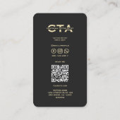 Carte De Visite Artiste de tatouage moderne élégant Monogramme d'o (Dos)