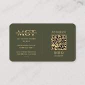 Carte De Visite Artiste de tatouage moderne Monogramme Tatouages A (Dos)