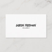 Carte De Visite Artiste de tatouage noir et blanc foncé (Dos)