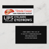 Carte De Visite Artiste de tatouage semi-permanent à visage de bea (Devant / Derrière)