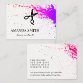 Carte De Visite Artiste des cheveux Expressive Spatter Salon cisea (Devant / Derrière)