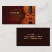 Carte De Visite Artiste d'instrument de musique de joueur de (Devant / Derrière)