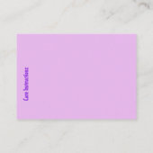 Carte De Visite Artiste du fil (Dos)