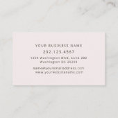 Carte De Visite Artiste du maquillage floral féminin (Dos)