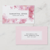 Carte De Visite Artiste du paysage rose moderne (Devant / Derrière)
