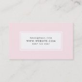 Carte De Visite Artiste du paysage rose moderne (Dos)