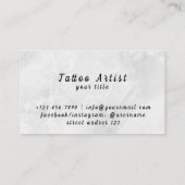 Carte De Visite Artiste du tatouage (Dos)