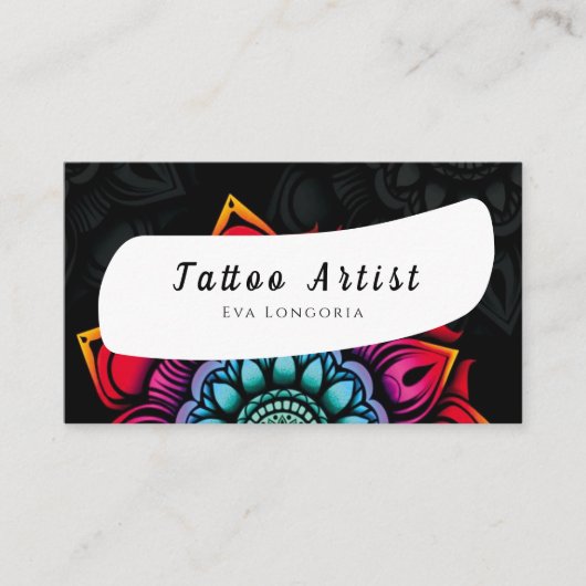 Carte De Visite Artiste du tatouage (Devant)