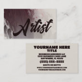 Carte De Visite Artiste élégant (Devant / Derrière)