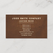 Carte De Visite Artiste en cuir Brown (Dos)