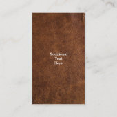 Carte De Visite Artiste en cuir professionnel (Dos)