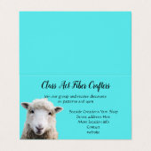 Carte De Visite Artiste en fibre de mouton debout (Extérieur déplié)