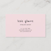 Carte De Visite Artiste en lash violet et rose (Dos)