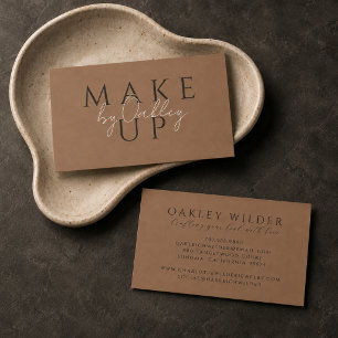 Carte De Visite Artiste en Maquillage Minimaliste Cocoa Brown