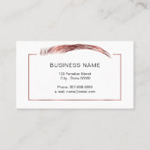 Carte De Visite Artiste en microblème en or rose (Dos)