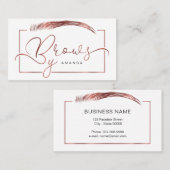 Carte De Visite Artiste en microblème en or rose (Devant / Derrière)