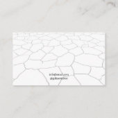 Carte De Visite Artiste gothique de tatouage de serpent noir et bl (Dos)