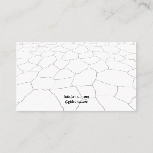 Carte De Visite Artiste gothique de tatouage de serpent noir et bl (Dos)