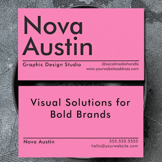 Carte De Visite Artiste graphiste minimaliste moderne